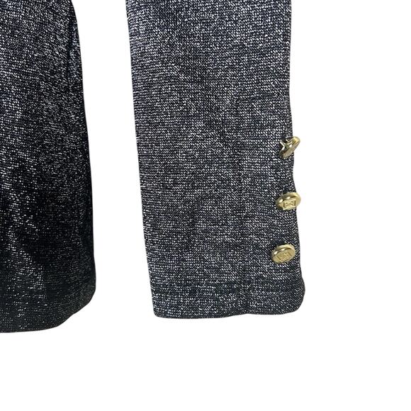 Liz Claiborne NWT Black and Silver Metallic Blouse - Picture 3 of 7
